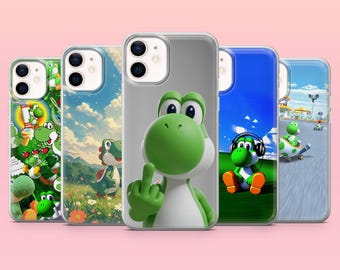 Yoshi Phone Case Super Mario Green Cover for iPhone 17Pro, 16, 15, 14, 13, 12, Samsung S26, S25, S24, S23Fe, A16, A56, Pixel 10, 9Pro