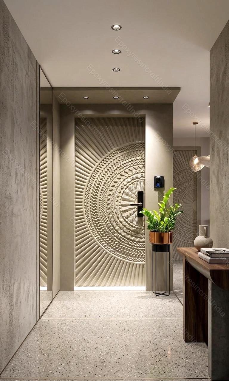 Modern 3D Carved Main Door Design | Luxury CNC Wood Entry Door ...