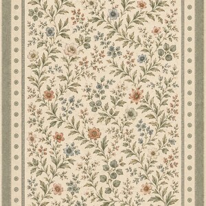Washable shabby chic mat for elegant french country decor