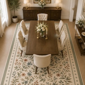 Elegant nursery pad with classic botanical vine pattern