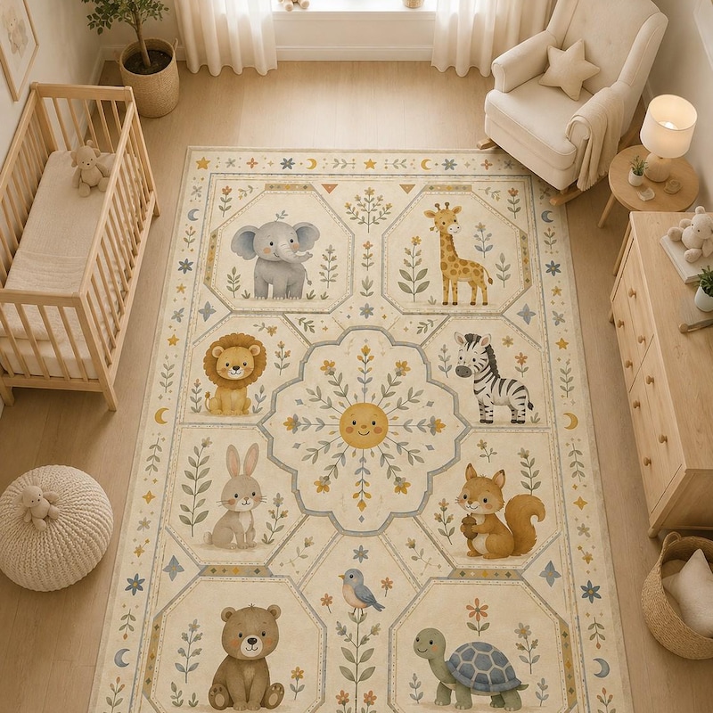 Baby Girl Adventure Rug - Etsy UK