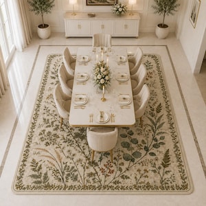 Classic floral accent room decor with delicate green leaves