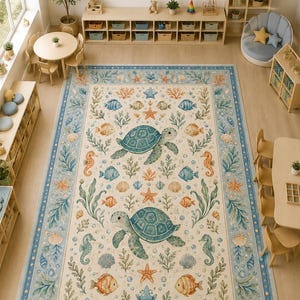 Under the sea theme beach house floor area pad