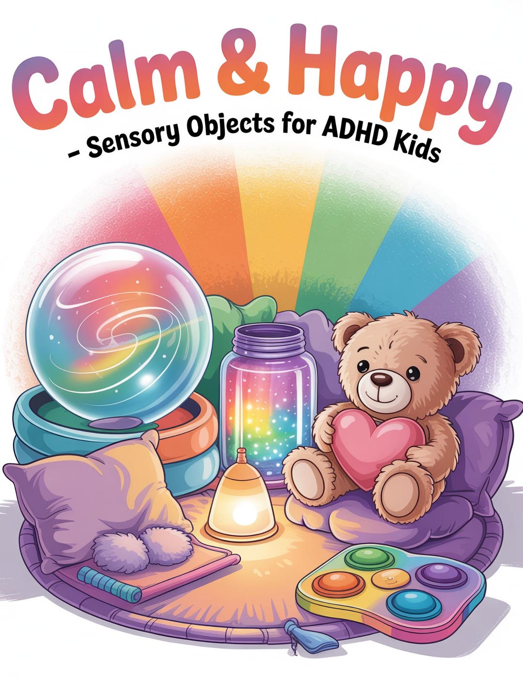 ADHD Sensory Objects Coloring Book for Kids – Calming Fidget Toys ...