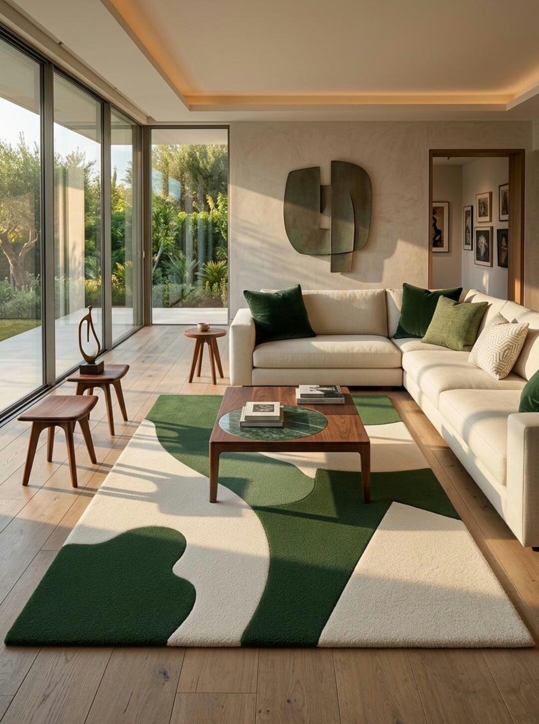 Handmade Tufted Wool Area Rug | Modern Abstract Carpet, Luxury Home ...