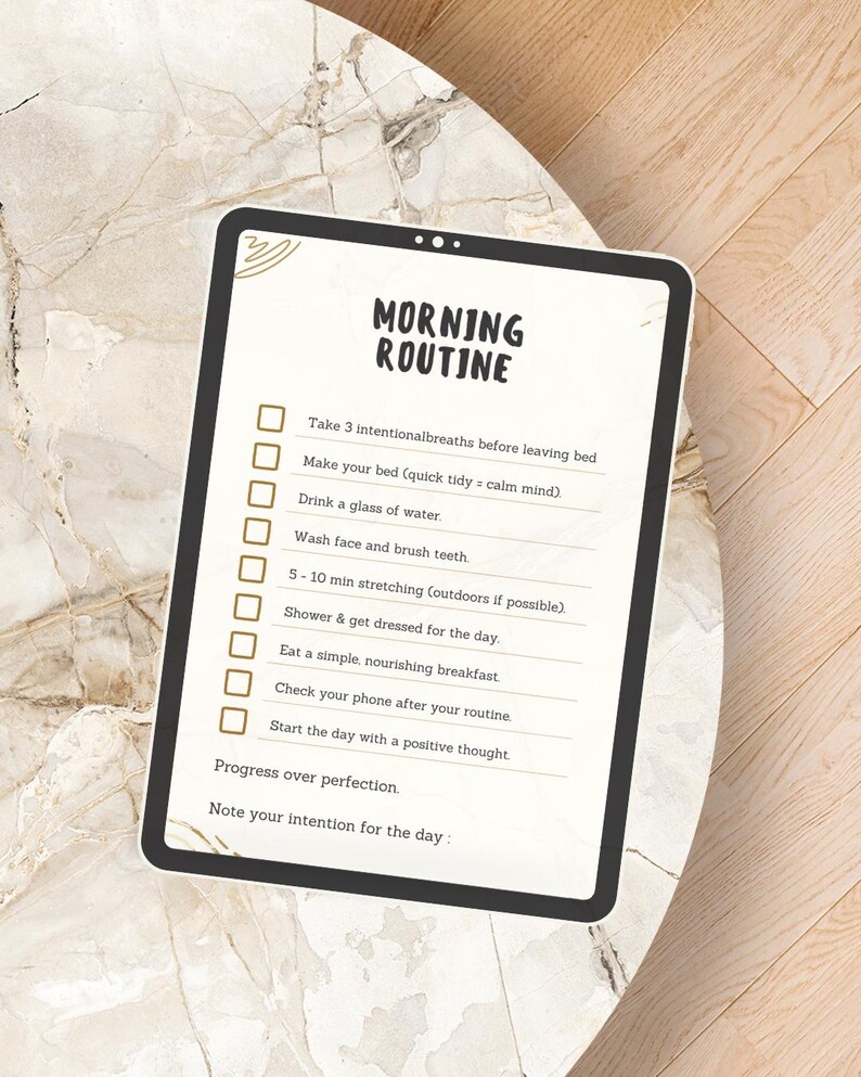 Good Routine Tablet Morning & Evening Routine Printable US Letter - Etsy