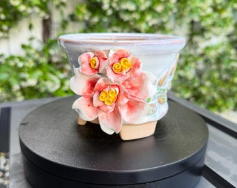Nueva tienda / Maceta de cerámica artesanal 3D hecha a mano – Selección de coleccionista, decoración de diseño para el hogar, regalo para fiestas