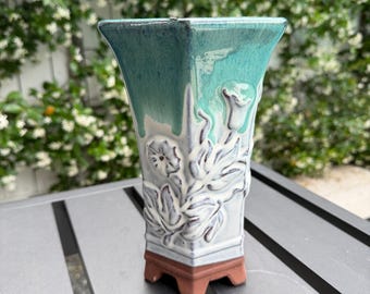 Oferta especial de la tienda / Maceta de cerámica pintada a mano – Selección de coleccionista, decoración de diseño para el hogar, regalo para fiestas