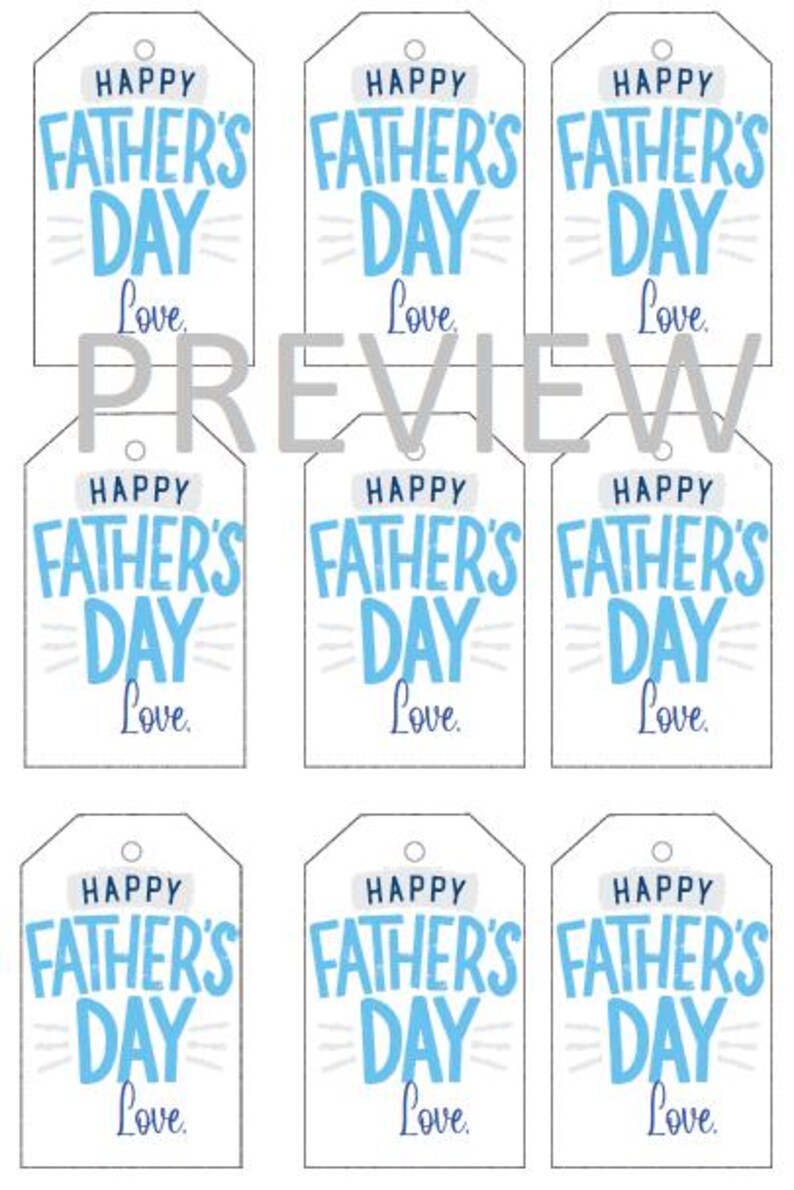 Happy Father's Day Gift Tag (printable) - Etsy