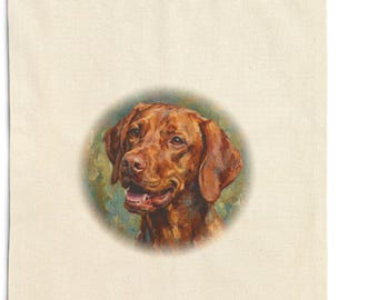 Vizsla Portrait Tote Bag | Canvas Dog Face Print