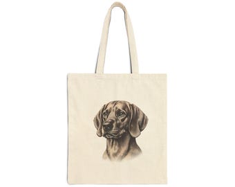Vizsla Art Tote Bag – Sketch Style Dog Lover Canvas Carryall