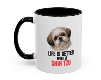 Shih Tzu Mug: Adorable Dog Portrait Coffee Cup for Lovers