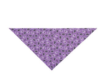 Paarse paisley hondenbandana, lavendel huisdier bandana, schattige bloemen hondensjaal, hondenaccessoire meisje, lentehondcadeau