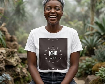 Johannes 3:16 Bibel Vers T-Shirt | Christlicher Glaube religiöses Hemd