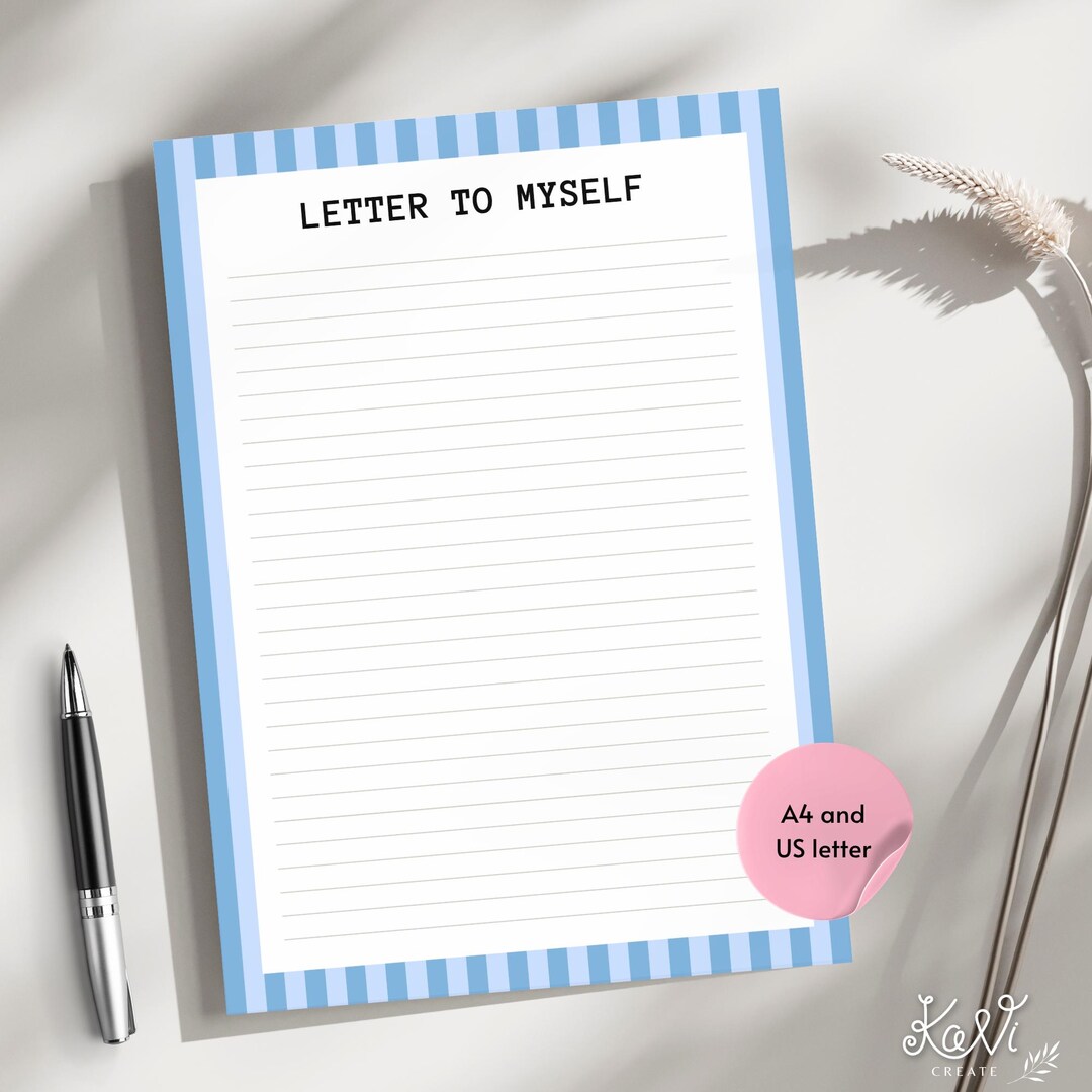 Letter to Future Self Printable Striped PDF Reflective Journal Page ...