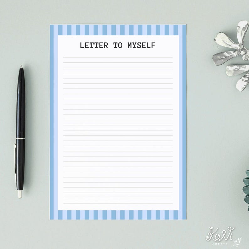 Letter to Future Self Printable Striped PDF Reflective Journal Page ...