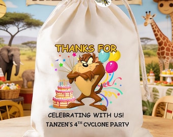 Cartoon Birthday Favor Bag, Thanks For Coming Goodie Bags, Kids Treat Bags, Candy Bags, Party Supplies