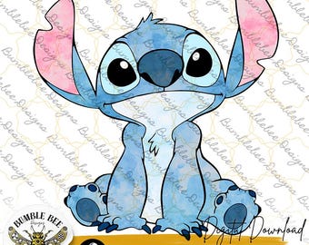 Stitch Watercolor Clipart • Cute Digital Kit  • 300 DPI PNG, Nursery Stitch Watercolor Collection Cute Digital Art