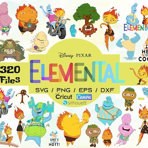 Elemental PNG, Elemental SVG Bundle, Elemental Clipart, Elemental Font Letters Numbers for Elemental Birthday, Elemental Shirt, tumbler