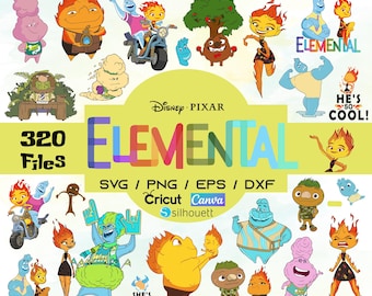 Elemental PNG, Elemental SVG-Bundle, Elemental Clipart, Elemental Font Buchstaben Zahlen für Elemental Geburtstag, Elemental Shirt, Becher