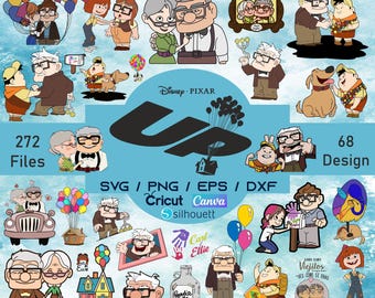 Up Movie Png Svg Bundle: Balloon House, Characters (Digital Download)