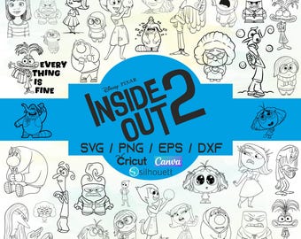 Inside Out cliparts bundle: SVG cut files for Cricut / Silhouette (printable craft supply)