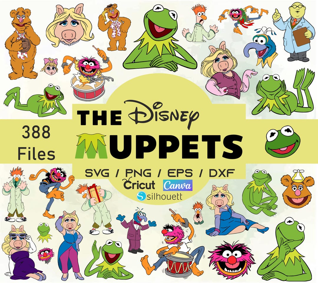 Muppet Vector The Muppets Clipart PNG Pack - Puppet Characters Art (digital Download ...