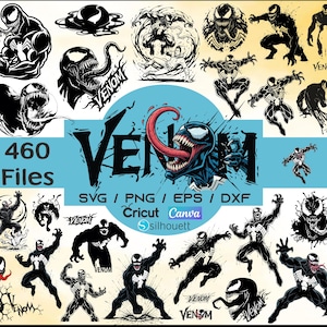 Venom SVG Bundle: Druckbare Vektor-Designs, Cricut Cut Datei | svg, png, dxf, eps, Cricut, digitaler Download