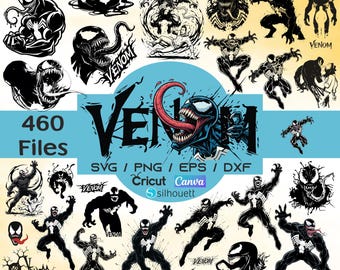 Venom SVG Bundle: Printable Vector Designs, Cricut Cut File | svg, png, dxf, eps, cricut, Digital Download