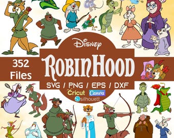 Robin Hood PNG, Robinhood Clipart Bundle, Robin Hood SVG PNG Instant Digital Download, Robin Hood shirt cake topper, birthday