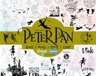 Peter Pan Svg Bundle Peter Pan Silhouette Bundle SVG T Shirt Svg pour chemise Bricolage Svg Peter Pan Cricut Peter Pan Png Peter Pan Shirt impression png