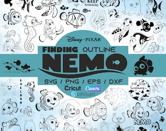 Finding Nemo & Dory SVG Bundle, Dory Svg, Finding Nemo PNG, Finding Nemo Bundle, Finding Nemo Svg for Shirts, Silhouette, Instant Download