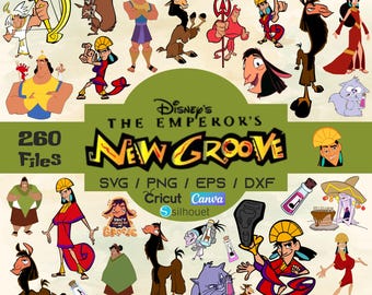 The Emperor's New Groove Characters SVG Bundle – 260 Files | PNG, Eps, DXF for Cricut, Silhouette & Canva
