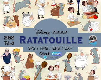 Ratatouille Png Svg Bundle, Cartoon Movie Theme (svg, png, eps, dxf)