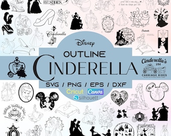 Cinderella Magical Moments – Cinderella SVG Clipart for Cricut and Silhouette | Princess Silhouettes, Carriages, Glass Slippers & More