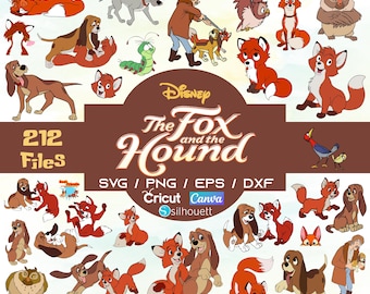 Fox and the Hound Svg, Fox Hound Svg, Copper Svg, Tod Svg, Fox Hound Cricut, Disney Fox and the Hound, Fox Svg, Hound Svg, Disney Animal Svg