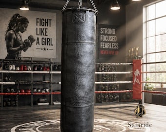 Black beast punching bag,heavy duty boxing bag for power training and Cardio.
