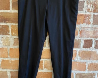 Sartoria Natale Napoli Maßgeschneiderte Herren Italienische Wolle Gerade Hose Schwarz 42 W