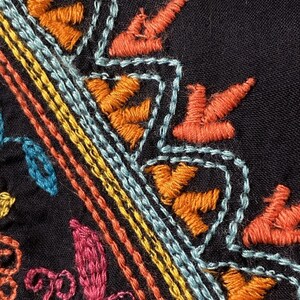 Anthropologie Plenty by Tracy Reese Schwarzes besticktes Boho ärmelloses Top groß Bild 2