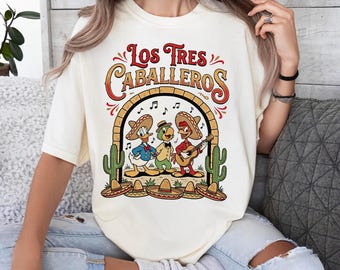 Los Tres Caballeros PNG, Donald Duck Panchito José Shirt Design (Digital Download)