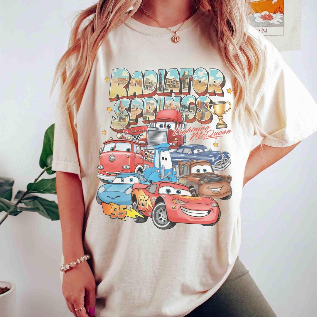Radiator Springs Rug Vintage Radiator Springs PNG, Disney Cars Lightning Mcqueen Sublimation ...