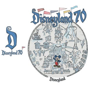 Map of Disneyland Print 70th - Etsy
