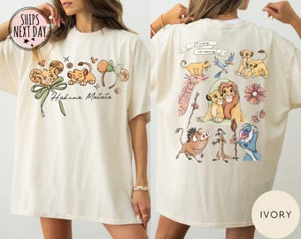 Comfort Colors Coquette Bow Hakuna Matata Shirt, Magical Animal Kingdom Lion King Tee - Safari Trip Shirts