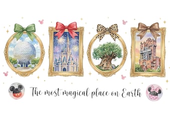 Magical Castle Vacation Png, Mouse Friends Family Trip Art (Digital Download)
