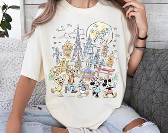 Mickey Friends Epcot World Tour 2026 PNG Design (Digital Download)