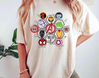 Marvel Avengers Squad PNG, Superhero Icons and Signatures Sublimation Design, Avengers A Logo Clipart, Marvel DIY Gift Digital Download