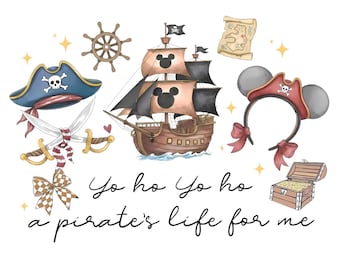Pirates Life For Me PNG, Disney Family Cruise 2026, Mickey and Friends Squad, Magical Kingdom Vacation, Cruise Sublimation Design