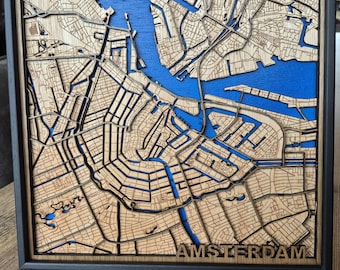 Mapa de la ciudad de Ámsterdam en capas SVG