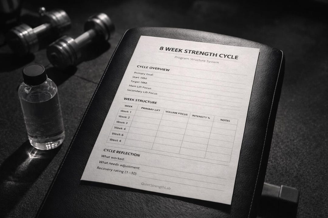 8 Week Strength Cycle Planner – Program Structure System | Printable ...