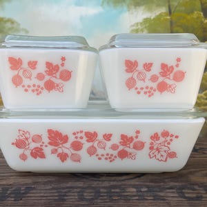 Pyrex Gooseberry Refrigerator Dishes - Etsy